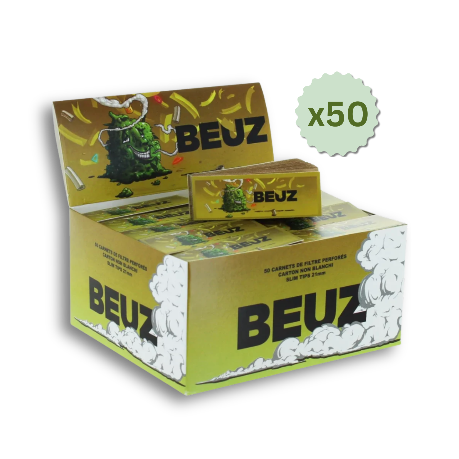 50 carnets de filtres en carton