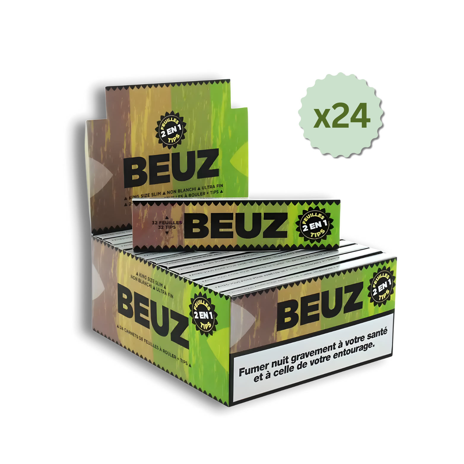 24 paquets non blanchis avec filtres